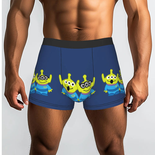 Alien boxershorts - Repeat duo marineblauwe achtergrond