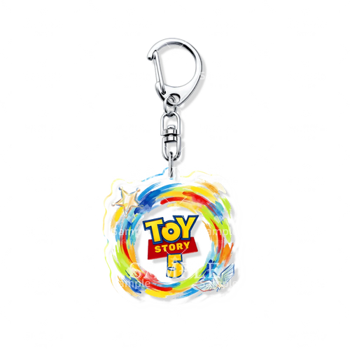 Toy Story 5 Schlüsselanhänger – Rainbow Swirl Star Logo