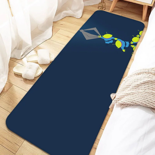 Alien Rug – Diskretes Trio Marineblauer Hintergrund