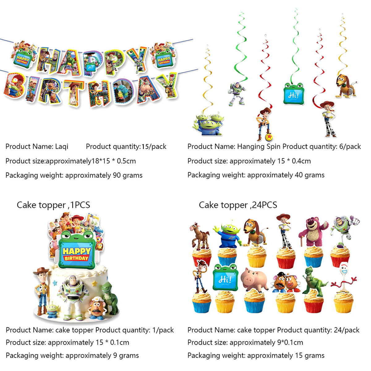 Kit Decoración Cumpleaños Toy Story 5 y Lilypad - Pancarta, Globos, Adornos para Tartas