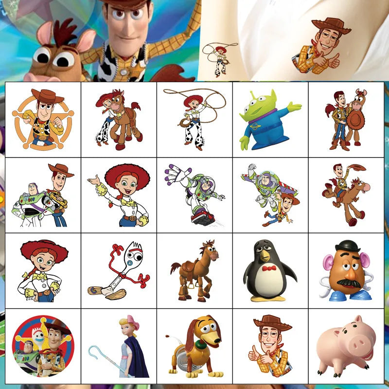 Tatouage Toy Story - Lot de 20 Stickers Multi-Personnages