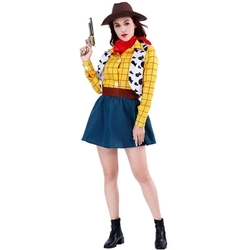 Woody Kostuum - Cowboyrok Set Dames Volwassen Versie