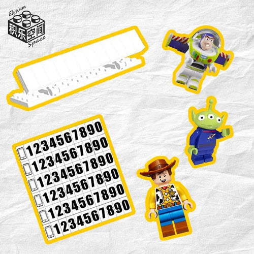 Toy Story Parkschild – Woody Buzz Alien-Figuren (Weiß)