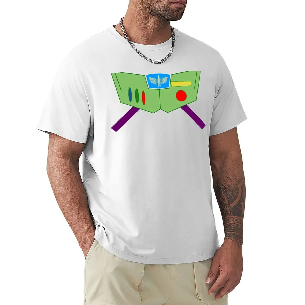 Buzz T-Shirt - Bib Jumpsuit Black Background