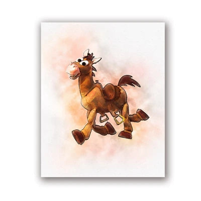 Pile Hair Poster – Solo-Aquarellporträt