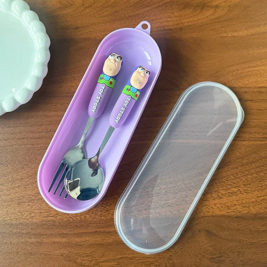 Buzz Lightyear Besteck – Duo Löffel Gabel Lila Koffer