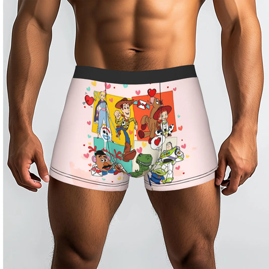 Toy Story Boxer-Kurzfilme – Valentinstags-Herzen-Collage (Die Schäferin, Woody, Bully, Jessie, Charlie Naseweis, Rex, Buzz)