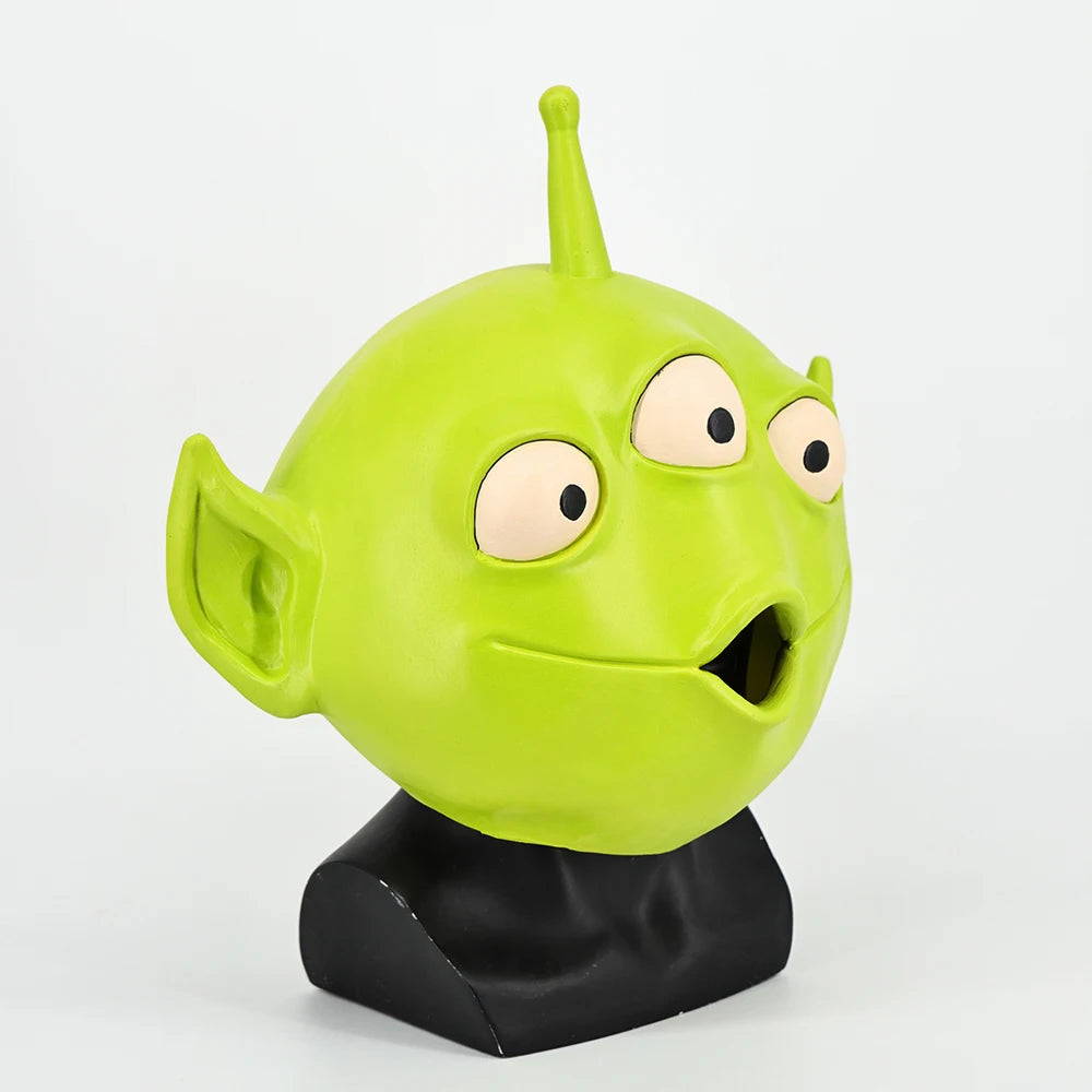 Masque Alien - Latex Intégral Trois Yeux Vert