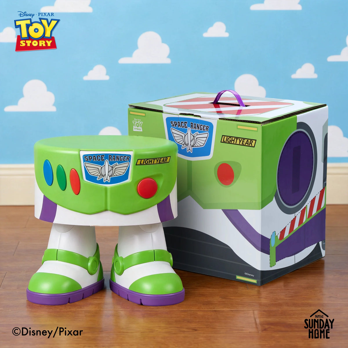 Buzz Lightyear Hocker – Toy Story 5, Sitz 32 cm, Last 100 kg