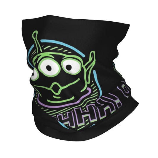Alien-Bandana – Großes, ängstliches Neon-Porträt