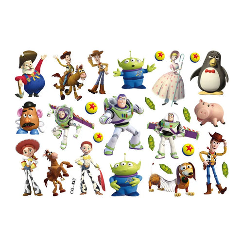 Tatuaje Toy Story - Lámina de varios personajes con renderizado 3D de la película CG-432