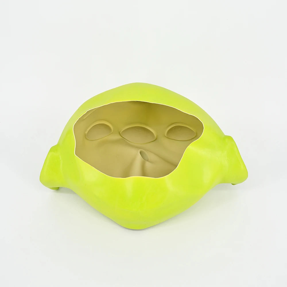 Masque Alien - Latex Intégral Trois Yeux Vert