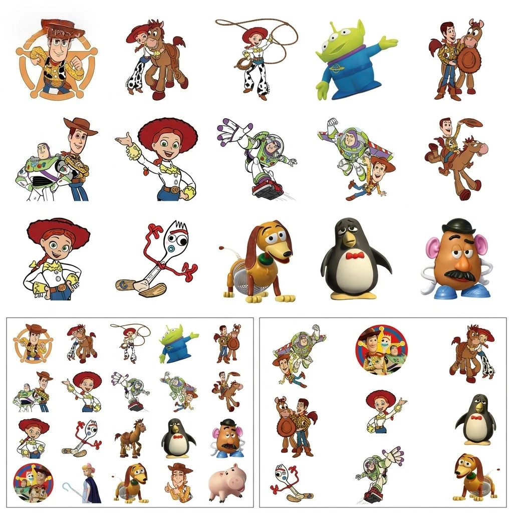 Tatouage Toy Story - Lot de 20 Stickers Multi-Personnages
