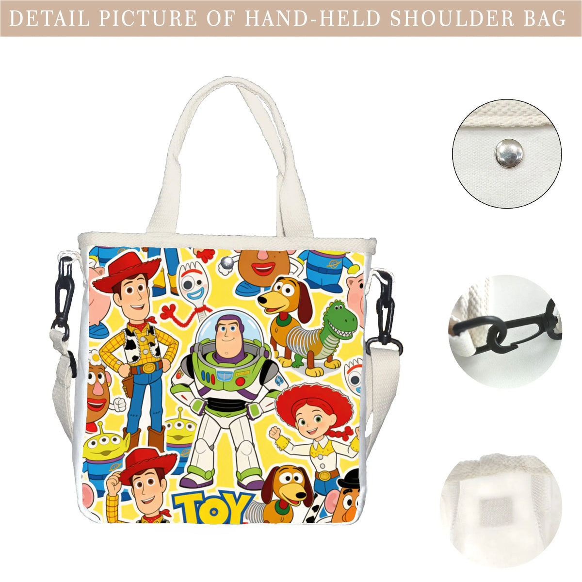 Borsa Tote Toy Story - Gruppo Completo Woody Buzz Jessie Forky