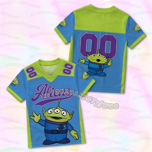 Alien T-Shirt – Blau-grünes Trikot