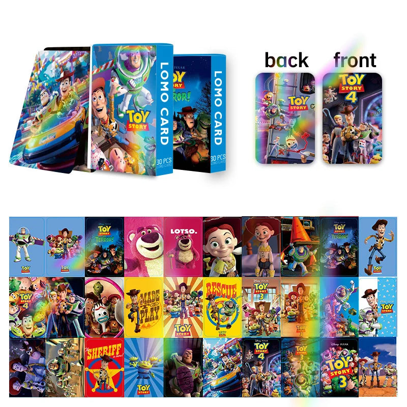 Tarjetas LOMO Toy Story - Lote 30 Tarjetas Fotográficas Doble Cara
