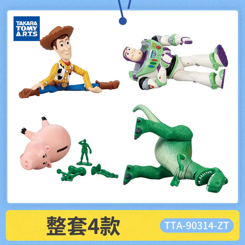 Woody Buzz Specki und Rex Figur – Gashapon Takara Tomy Komplettset 4 Teile