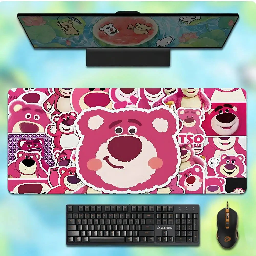 Lotso Mouse Pad - Pink Sticker Collage