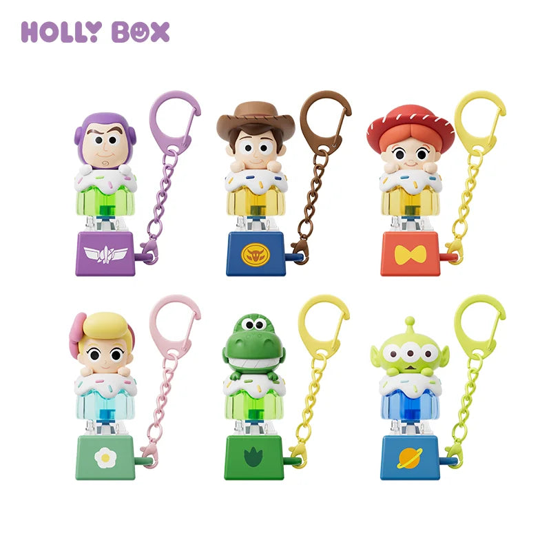 Woody Buzz Jessie The Shepherdesss Rex & Alien Schlüsselanhänger – 6-teiliges Pudding-Keycap-Set