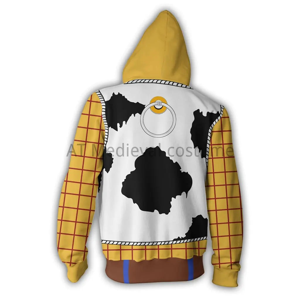 Woody Zip-Up Sweatshirt – Gingham Sheriff Kapuzenkostüm