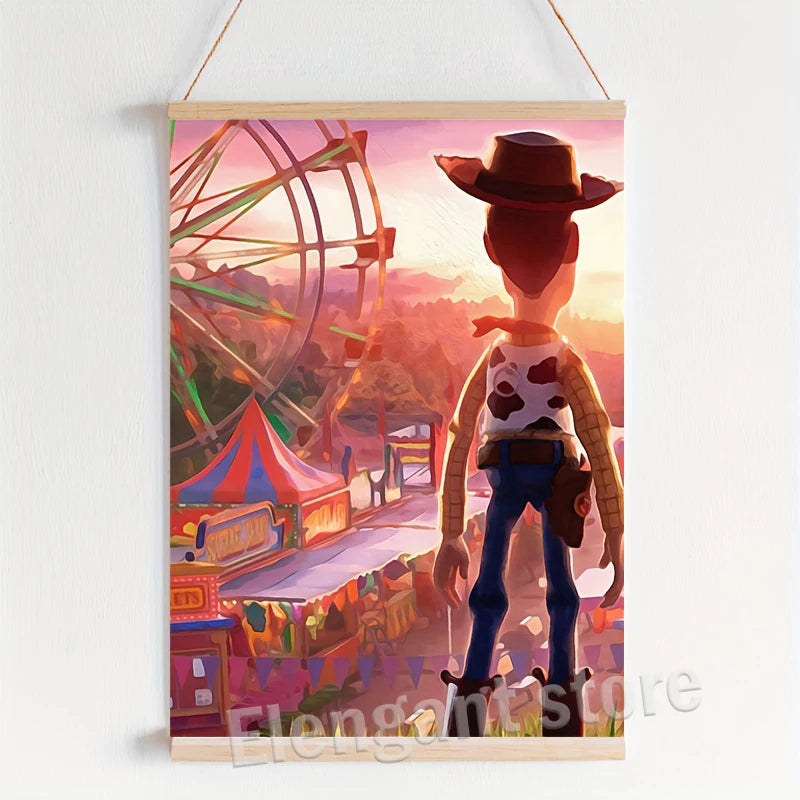 Woody Poster – Minimalistische Silhouette Reach for the Sky